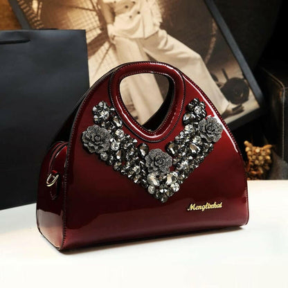 Luxury Fashion Diamond Women Handbag Female Dumpling Bag Genuine Leather Tote Bag Ladies New Party Shoulder Messenger Bags.