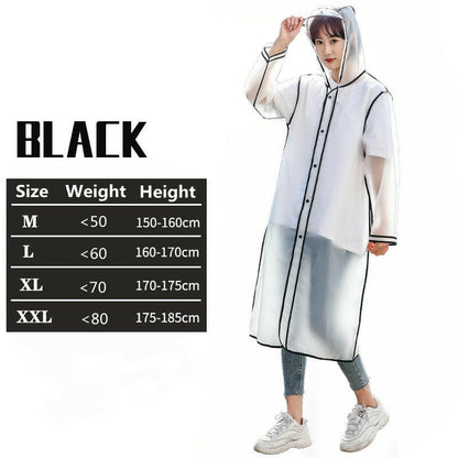 Man Raincoat Transparent Waterproof Ladies Rain Coat Women Windproof Single-person Rainwear Impermeable Environmental Travel.