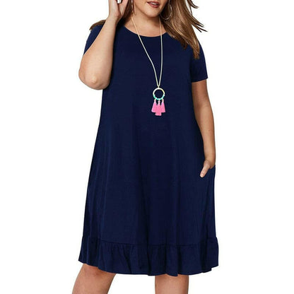 Navy blue dress at www.kmsinmotion.com