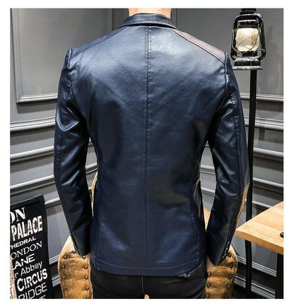 Blazer Leather Button Jacket for Men.