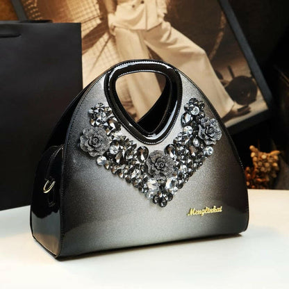 Luxury Fashion Diamond Women Handbag Female Dumpling Bag Genuine Leather Tote Bag Ladies New Party Shoulder Messenger Bags.