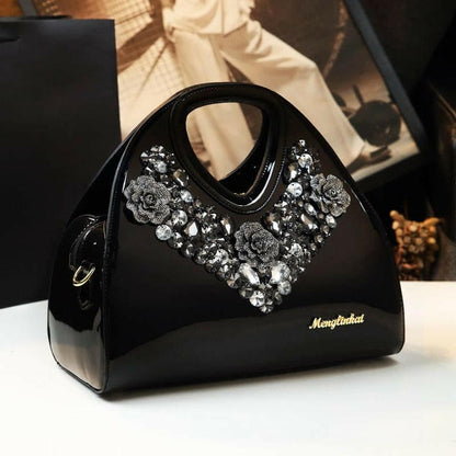 Luxury Fashion Diamond Women Handbag Female Dumpling Bag Genuine Leather Tote Bag Ladies New Party Shoulder Messenger Bags.