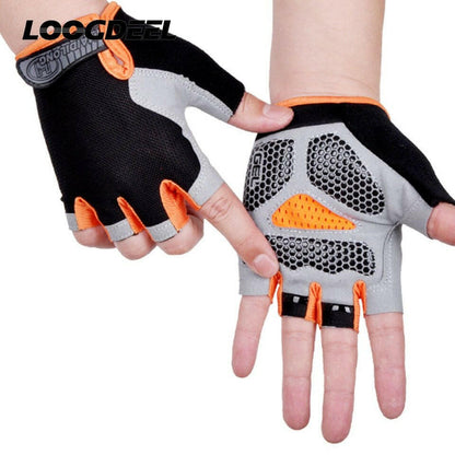 HOT Cycling Anti-slip Anti-sweat Men Women Half Finger Gloves Breathable Anti-shock Sports Gloves Bike Bicycle Glove.