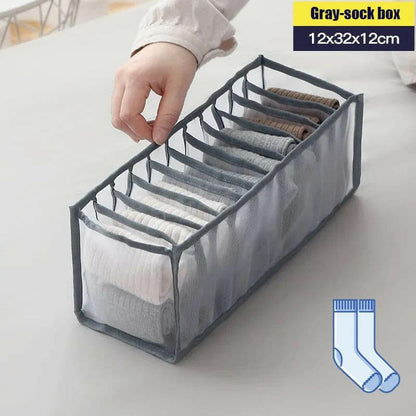 Jeans Compartment Storage Box Closet Clothes Drawer Mesh Separation Box Stacking Pants Drawer Divider Can Washed Home Organizer.