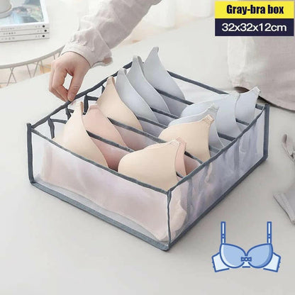 Jeans Compartment Storage Box Closet Clothes Drawer Mesh Separation Box Stacking Pants Drawer Divider Can Washed Home Organizer.