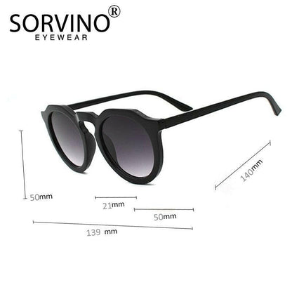 SORVINO Retro Round Cat Eye Sunglasses Women Luxury Brand 90s Designer Orange Pink Mirror Circle Cateye Sun Glasses Shades SP326.