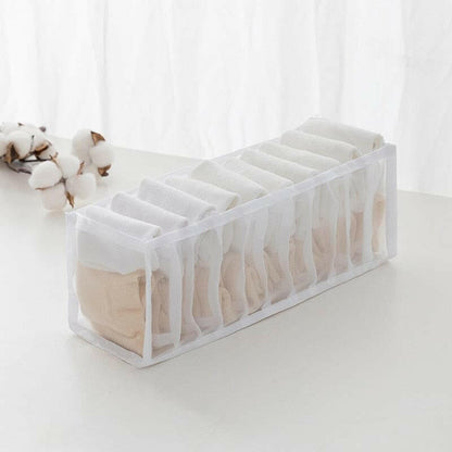 Jeans Compartment Storage Box Closet Clothes Drawer Mesh Separation Box Stacking Pants Drawer Divider Can Washed Home Organizer.